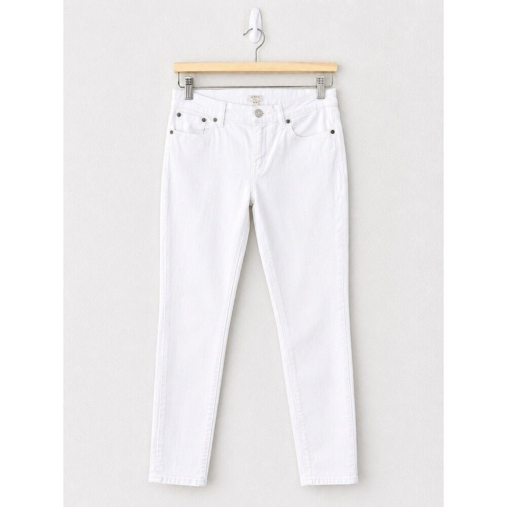 J.Crew White Stretch Skinny 26 Mid Rise Preppy Coastal Quiet Luxury